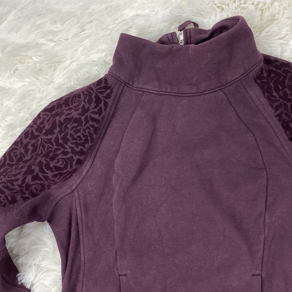 Lululemon Floral Flock Pullover Black Cherry - Picture 2 of 7